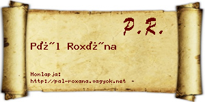 Pál Roxána névjegykártya